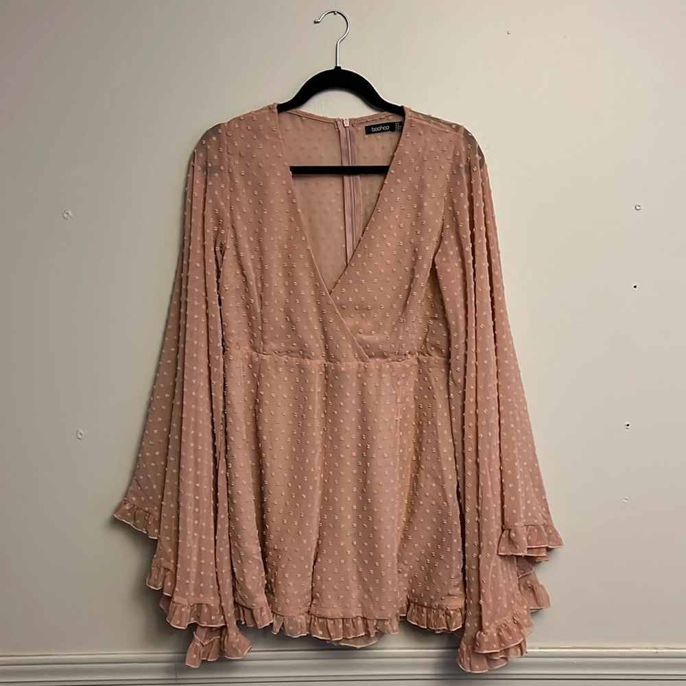 boohoo Long Sleeve Romper